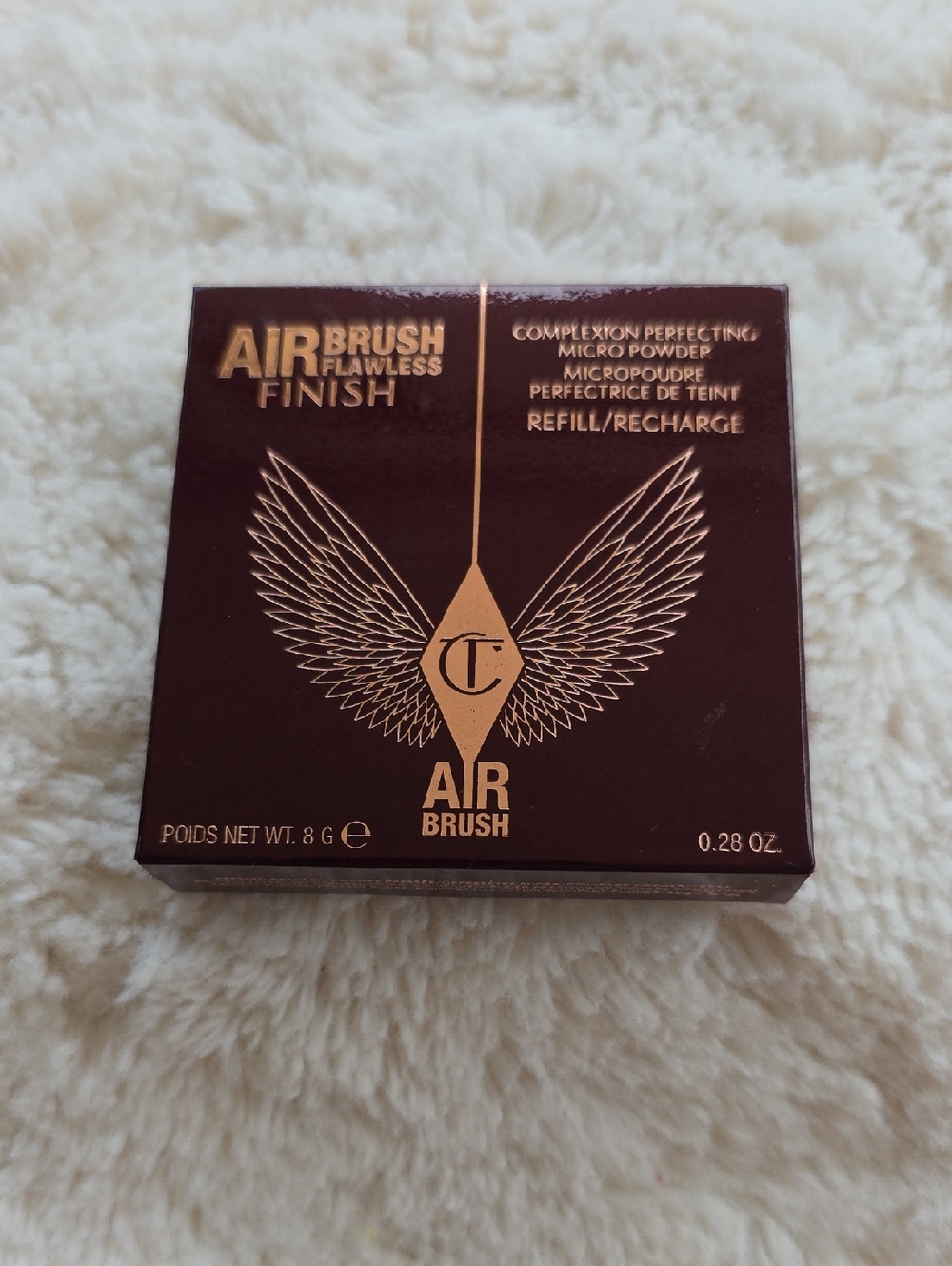 Charlotte Tilbury Airbrush Finish Powder Box - Gold & Deep Brown